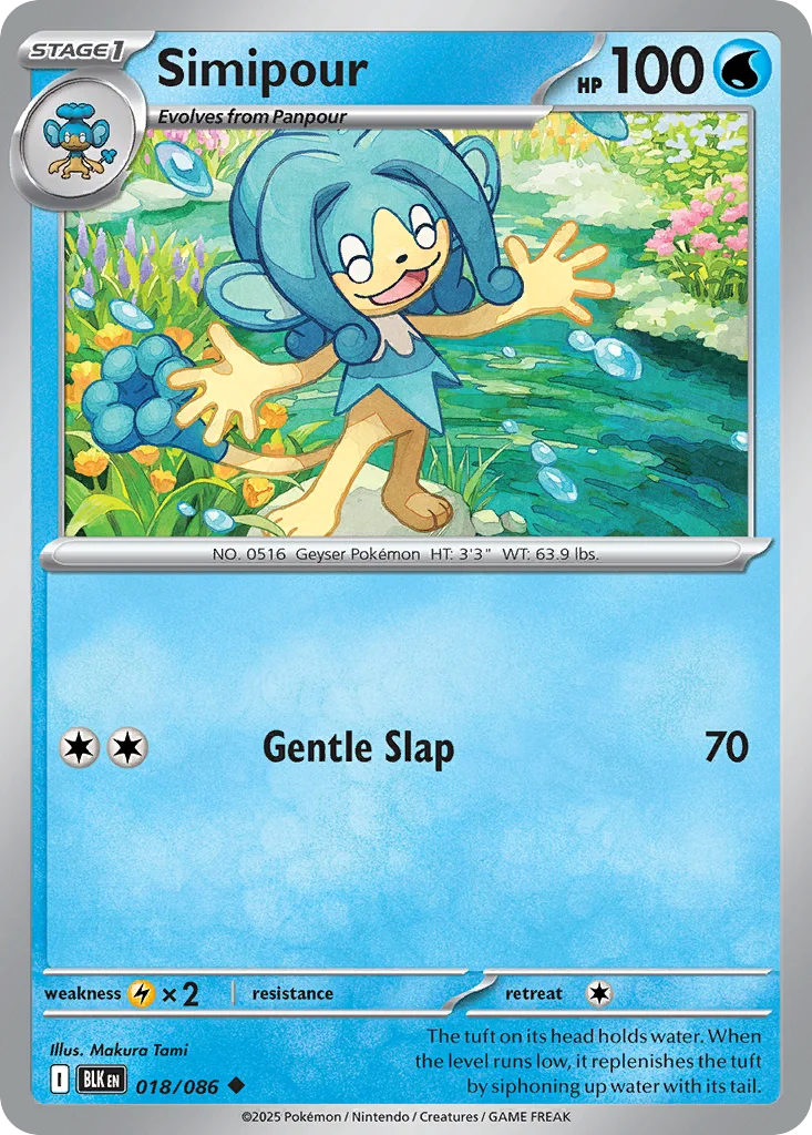Simipour Pokemon card