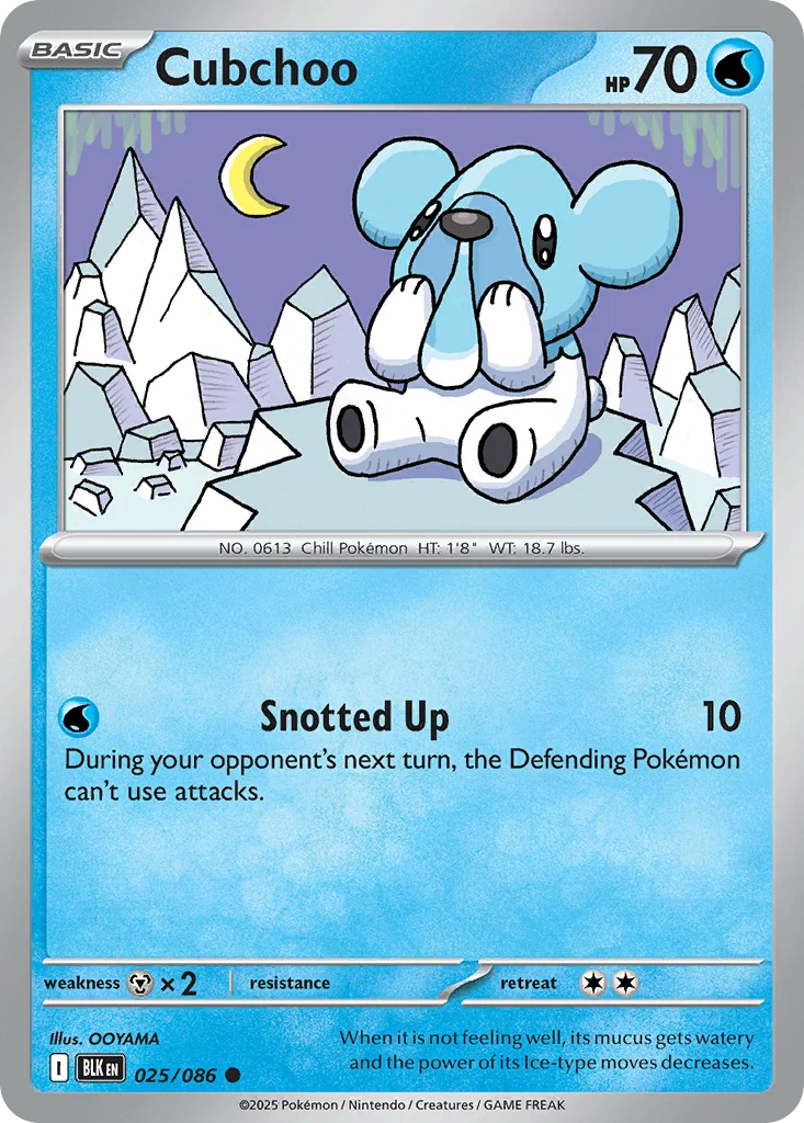 Cubchoo Pokemon card