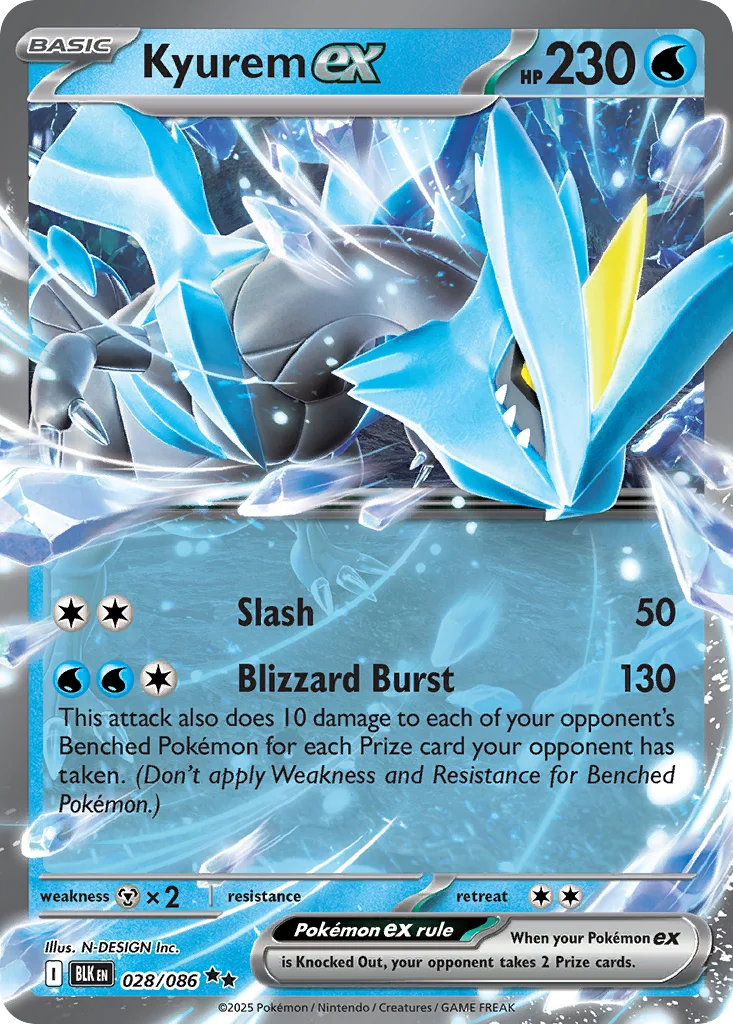 Kyurem ex Pokemon card
