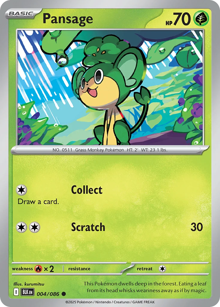 Pansage Pokemon card