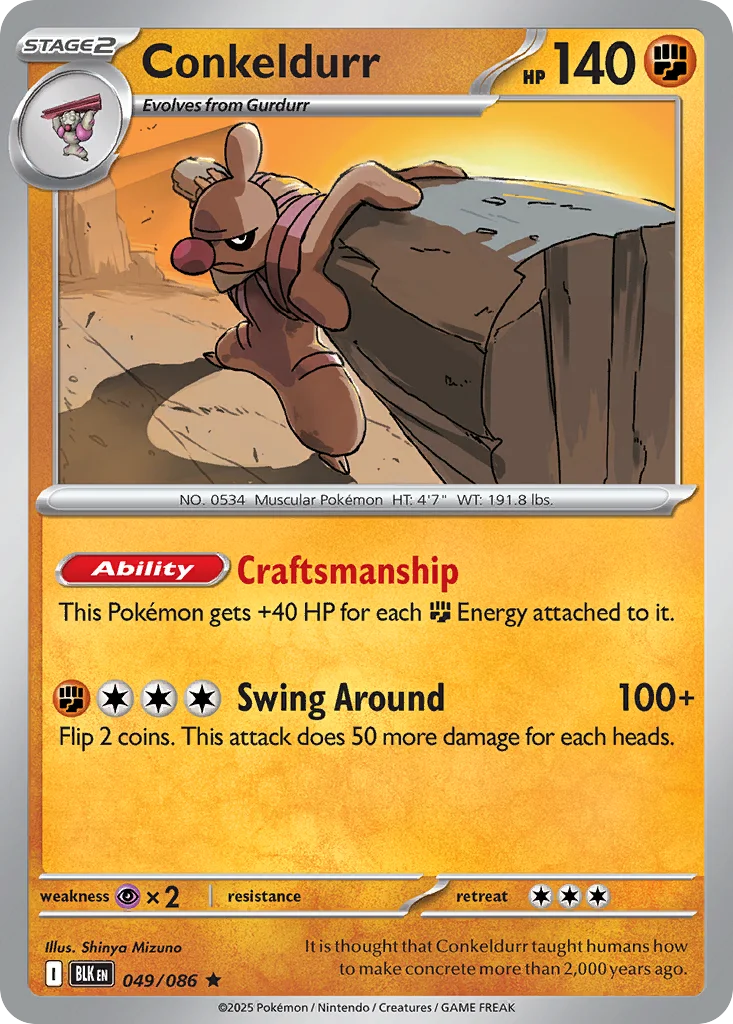 Conkeldurr Pokemon card