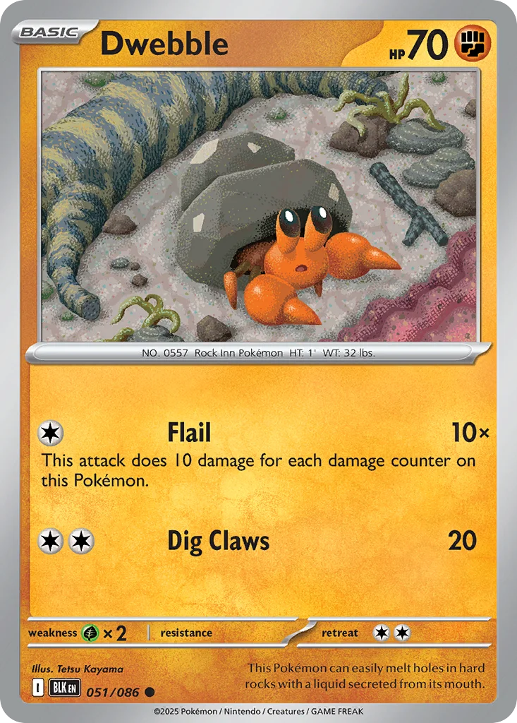 Dwebble Pokemon card
