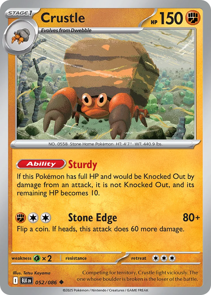 Crustle Pokemon card