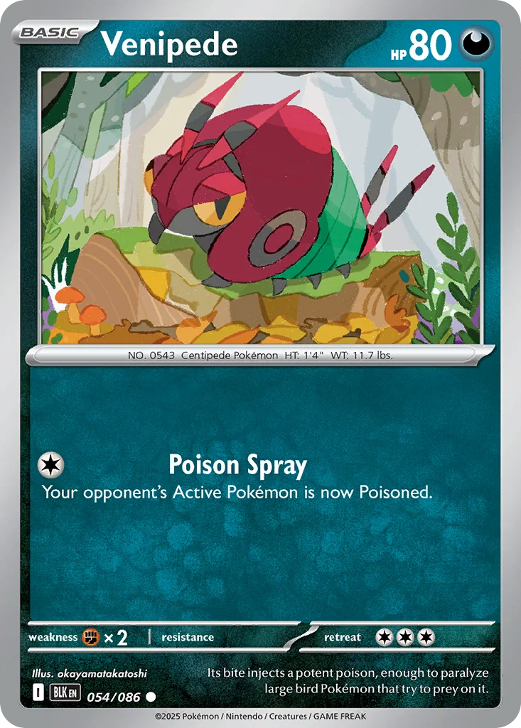 Venipede Pokemon card