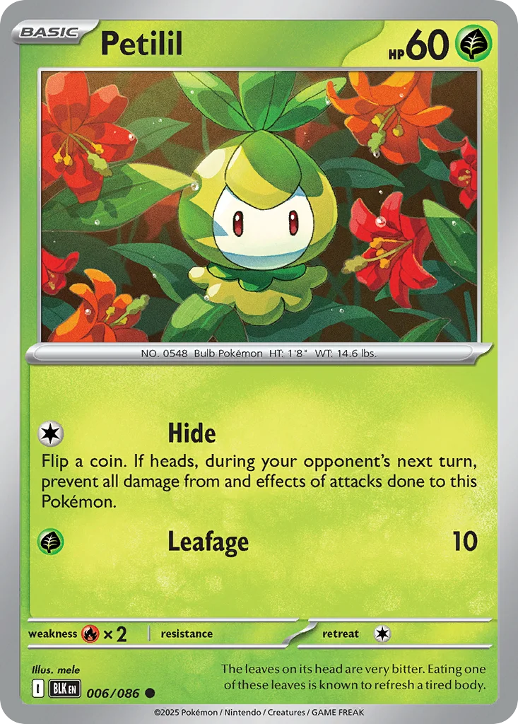 Petilil Pokemon card