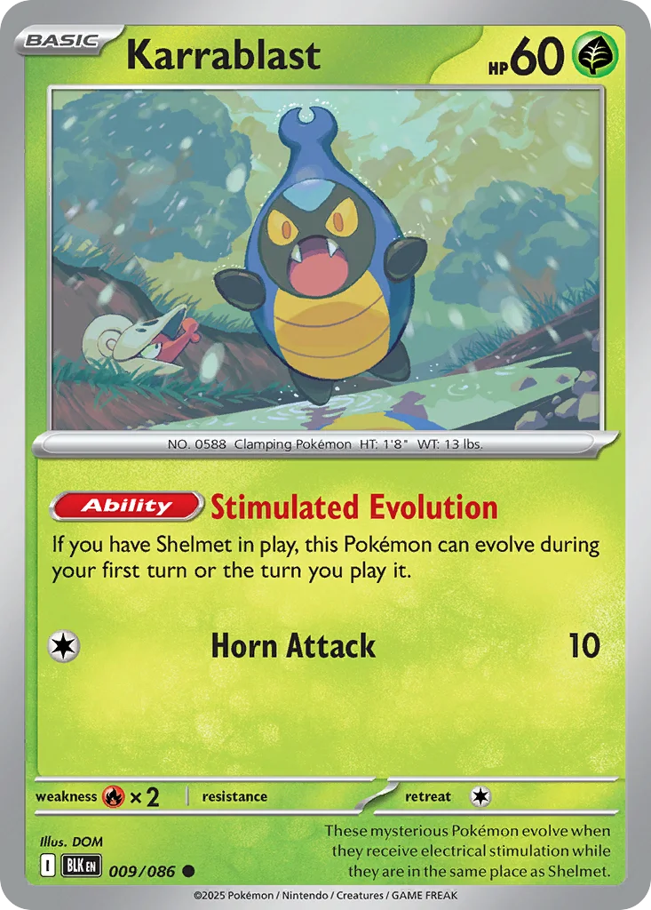 Karrablast Pokemon card